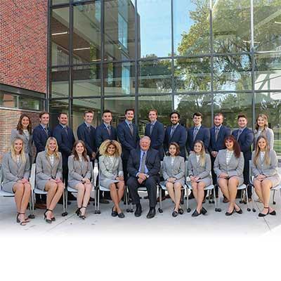 Chancellor with the student ambassadors